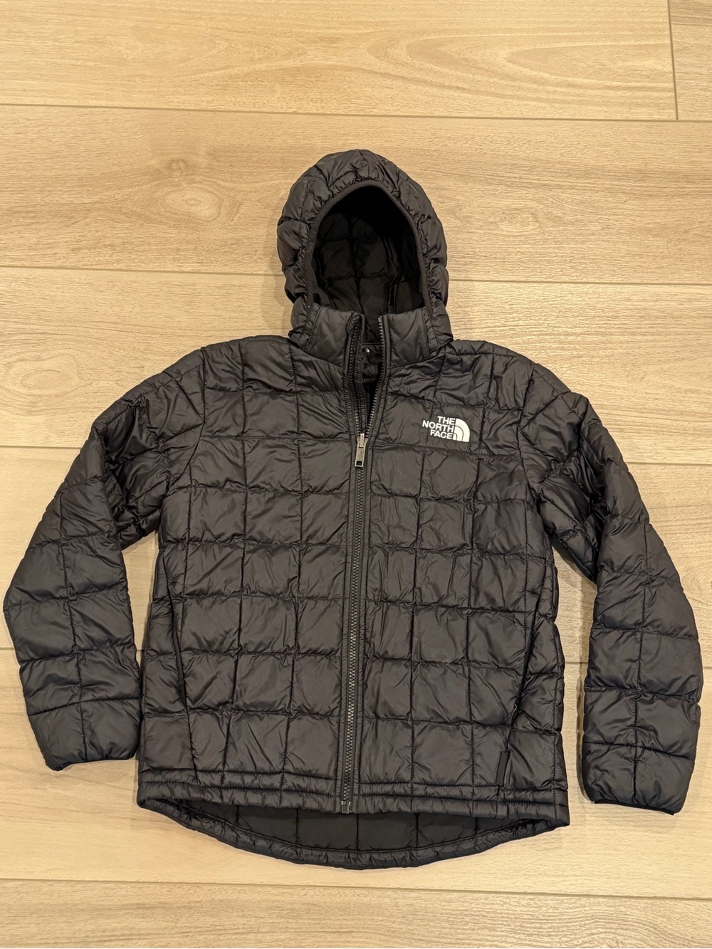 The North Face Thermoball Quilted Black Puffer Jacket Boys Large 12